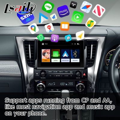 Kotak Carplay android auto gaya OEM murni seri Toyota Alphard Vellfire AH30 model 2015-2022