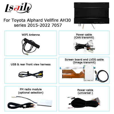 Kotak Carplay android auto gaya OEM murni seri Toyota Alphard Vellfire AH30 model 2015-2022