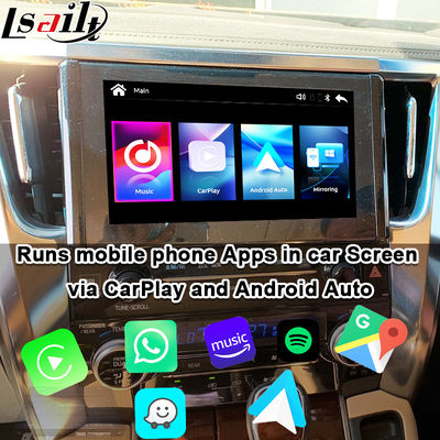 Wireless Apple CarPlay/Android Auto Upgrade Module untuk Alphard 30 Series Vellfire Toyota Dukungan Radio FM,A/C, Mirroring,Kamera