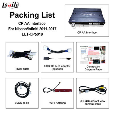 Antarmuka CarPlay untuk Infiniti Q70 Q70L M35 M45 Fuga 2009-2019 Adaptor Android Auto Nirkabel Integrasi Pencerminan Ponsel, Suhu AC