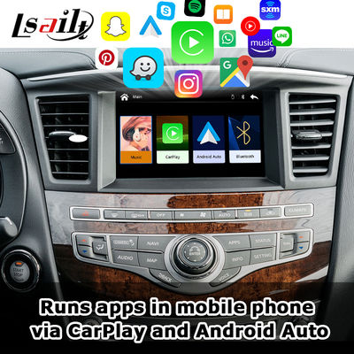 Antarmuka CarPlay untuk Infiniti QX60 JX35 2008-2017 Modul Peningkatan Car Play Android Auto, Mirroring, Suhu AC