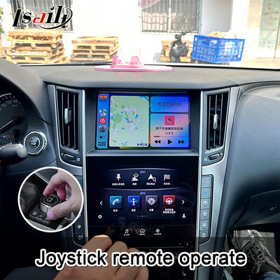 Q50 Q60 OEM Apple CarPlay Modul Peningkatan Integrasi Pencerminan Telepon Seluler, Tampilan Suhu AC, Google Map, Spotify