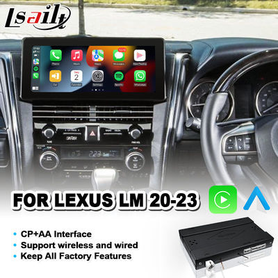 Lsailt OEM CarPlay Interface Module untuk 2020-2023 Lexus LM 350 LM300h LM350 Factory Screen Wireless Android Auto