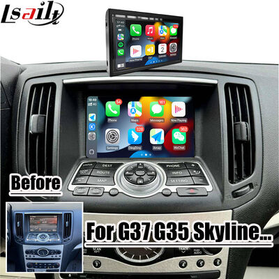 Lsailt Layar Android Auto CarPlay Nirkabel 7 Inci untuk Infiniti G37 G25 G35 Skyline 370GT (V36) Q40 2007-2014 Tampilan Sentuh HD
