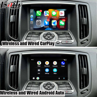 Lsailt Layar Android Auto CarPlay Nirkabel 7 Inci untuk Infiniti G37 G25 G35 Skyline 370GT (V36) Q40 2007-2014 Tampilan Sentuh HD