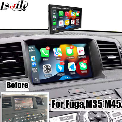 Layar CarPlay 8 Inci Lsailt untuk Nissan Fuga (Y50) Infiniti 350GT 2005-2008 Android Auto, Mirroring, Tampilan Sentuh HD