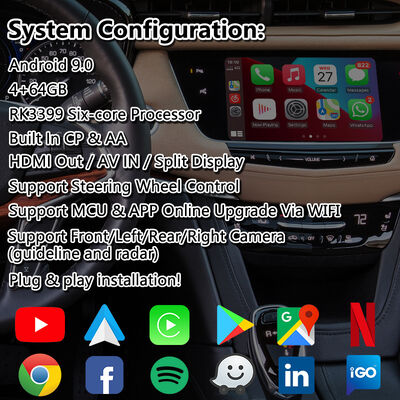 Lsailt Android Multimedia Video Interface untuk 2016-2019 Cadillac XT5 Platinum CUE System