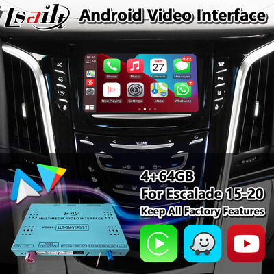 Lsailt Android Carplay Video Interface untuk 2015-2020 Cadillac Escalade CUE System