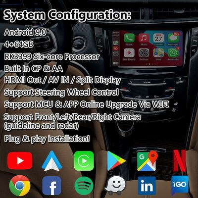Antarmuka Video Multimedia Android Lsailt untuk Sistem CUE Cadillac XTS 2013-2019 Dengan Carplay