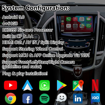 Lsailt Android Multimedia Video Interface untuk 2012-2016 Cadillac SRX CUE System dengan Carplay
