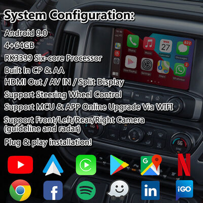 Antarmuka Navigasi Video Android Mobil Lsailt untuk Sistem Intellilink GMC Sierra 1500 2500 3500 2014-2019