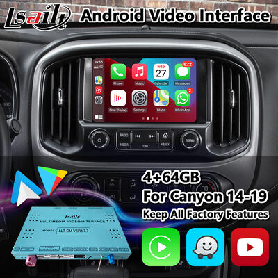 Lsailt Android Carplay antarmuka video untuk 2015-2020 GMC Canyon Intellilink System