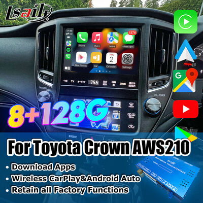 Android 13 Multimedia Video Interface untuk Crown S210 AWS210 GRS210 GWS214 GWS215 Majesta Athlete Royal Saloon OEM Screen Upgrade dengan Wireless CarPlay