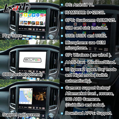 Android 13 Multimedia Video Interface untuk Crown S210 AWS210 GRS210 GWS214 GWS215 Majesta Athlete Royal Saloon OEM Screen Upgrade dengan Wireless CarPlay