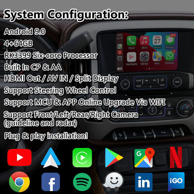 Antarmuka Multimedia Android Carplay Chevrolet Silverado Dengan Android Auto Nirkabel