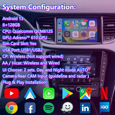 Lsailt Android Carplay Multimedia Video Interface untuk 2018-2022 Infiniti QX50