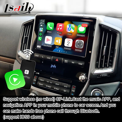Antarmuka Video Multimedia Android 13 untuk Land Cruiser LC200 VXR VX GXL Sahara V8 2013-2021 Peningkatan Layar OEM dengan CarPlay Nirkabel, YouTube