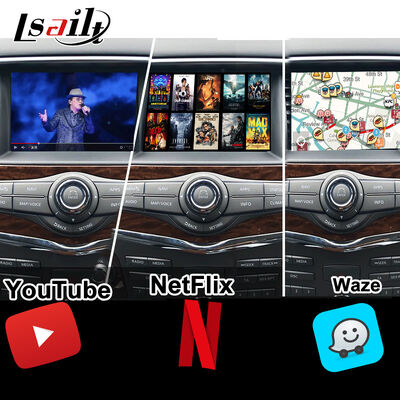 Modul Multimedia Android 13 untuk Upgrade Layar OEM Armada Patrol Y62 Quest dengan Wireless CarPlay, YouTube, Google Map