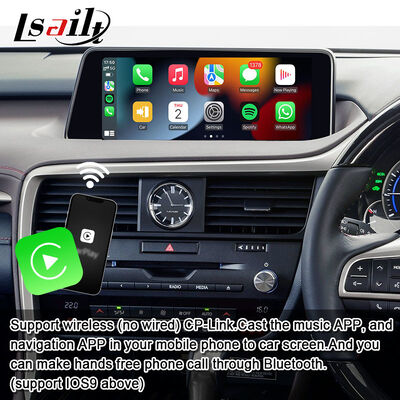 Modul Upgrade Android OEM untuk Lexus RX450h, RX350 RX270 2016-2021 Integrasi Wireless CarPlay, Android Auto, YouTube, NetFlix