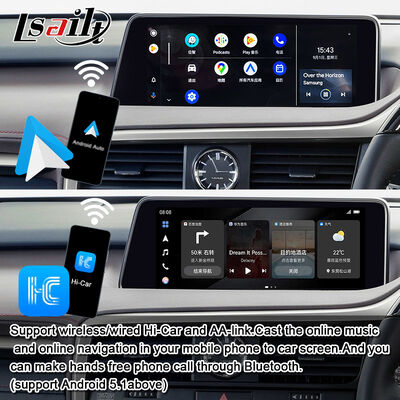 Modul Upgrade Android OEM untuk Lexus RX450h, RX350 RX270 2016-2021 Integrasi Wireless CarPlay, Android Auto, YouTube, NetFlix