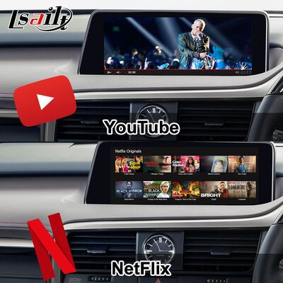 Modul Upgrade Android OEM untuk Lexus RX450h, RX350 RX270 2016-2021 Integrasi Wireless CarPlay, Android Auto, YouTube, NetFlix