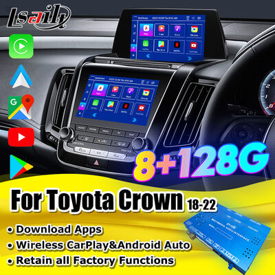 Modul Peningkatan Multimedia Android 13 untuk Crown S220 2018-2022 Integrasi OEM Wireless CarPlay, Android Auto, YouTube, NetFlix, Google Play