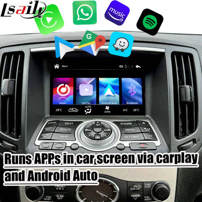 Lsailt Layar Android Auto CarPlay Nirkabel 7 Inci untuk Infiniti G37 G25 G35 Skyline 370GT (V36) Q40 2007-2014 Tampilan Sentuh HD