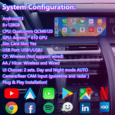 Lsailt Android Carplay Lexus Video Interface untuk 2017-Present Lexus LC 500h 500 LC500 LC500h