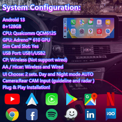 Lsailt Android Multimedia Video Interface untuk 2020-Present Lexus LS 500 500h LS500