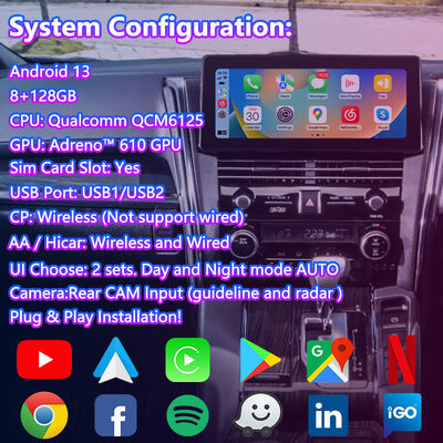 Antarmuka Video Multimedia Android Lsailt untuk Lexus LM 350 LM300h LM350 2020-2023