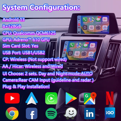 Antarmuka Video Multimedia Android Lsailt untuk Toyota Crown S220 2018-2022 dengan Carplay