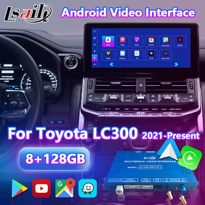 Lsailt Android Navigation Carplay Interface untuk 2021-2024 Toyota Land Cruiser 300 GX-R VX-R GR GR-S Sahara ZX VX LC300