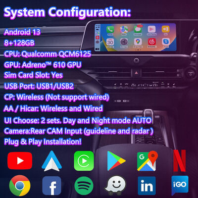 Lsailt Android Interface GPS Navigation Box untuk 2023-Present Toyota Crown