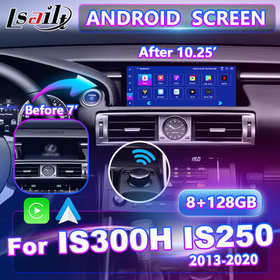 Lsailt 10,25 Inch Android Carplay Multimedia Screen untuk 2013-2020 Lexus IS Knob IS250 IS200t IS300 IS300h IS350