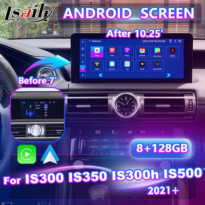 Lsailt Android Carplay Multimedia Interface Screen untuk 2020-Present Lexus IS 300h IS300 IS350 IS500 IS300h