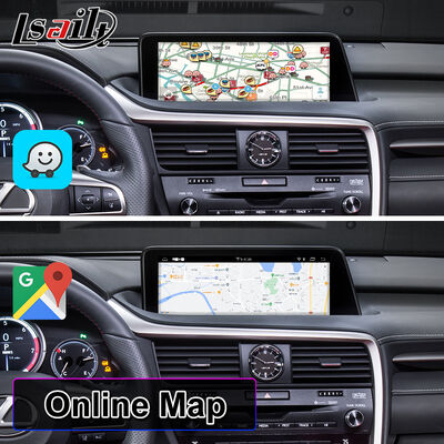 Lsailt Android Carplay Multimedia Interface Screen untuk 2016-2019 Lexus RX Knob RX350 RX450h RX200t RX300
