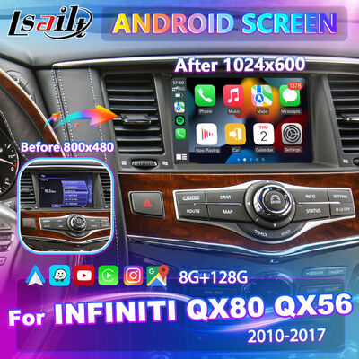 Layar Multimedia Android Carplay Lsailt untuk Infiniti QX80 QX56 2010-2017