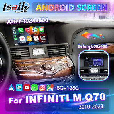 Lsailt Android Carplay Multimedia Screen untuk 2010-2023 Infiniti M25 M30d M37 M56 M35h Y51 Q70