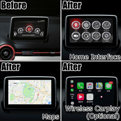 Mazda 2 Demio Android 7.1 Car Navigation Box antarmuka video opsional carplay android auto