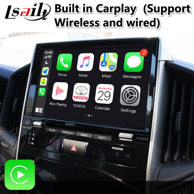 Antarmuka Video Carplay Android 4+64GB untuk Toyota Land Cruiser LC200 LC-GT GXR 2018-2021 Touch 3