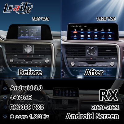 Lsailt 12.3 Inch Wireless Android Auto Carplay Layar Multimedia Untuk Lexus RX RX350 RX450h