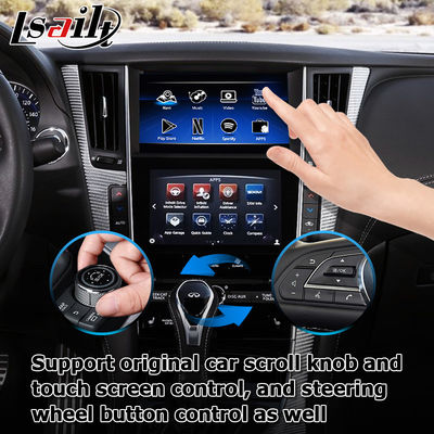 Antarmuka GPS carplay, 8+128GB Android 11 navigasi kotak antarmuka untuk Infiniti Q50 / Q60