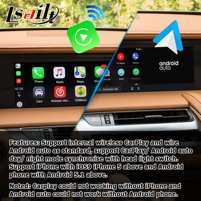 Lexus LC500 LC500h GPS Navigation Box antarmuka video carplay nirkabel dan android auto youtube Google play