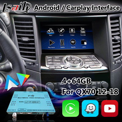 4 + 64GB Nirkabel Android Auto Antarmuka Android Carplay Untuk Infiniti QX70 QX50 QX60 Q70