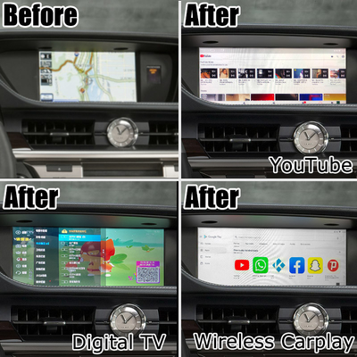ES300h ES250 ES350 Lexus Upgrade layar Android Carplay Android Auto Dash Cam 10,25 " Lsailt