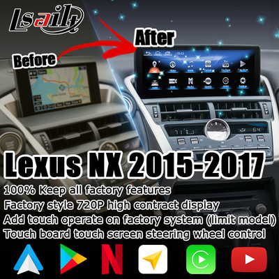 Lexus NX200t 10.25 Upgrade layar sentuh Hexa Processor Android Auto Wireless Carplay