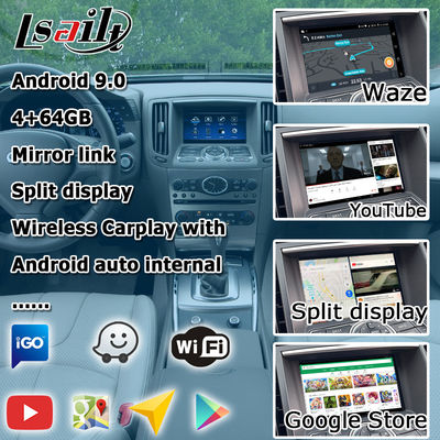 GPS Navigasi NISSAN Multimedia Antarmuka Android Carplay 1.8G Untuk Infiniti G37 G25 Navihome