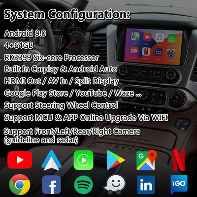 Antarmuka Video Multimedia Android Carplay Lsailt untuk Chevrolet Suburban