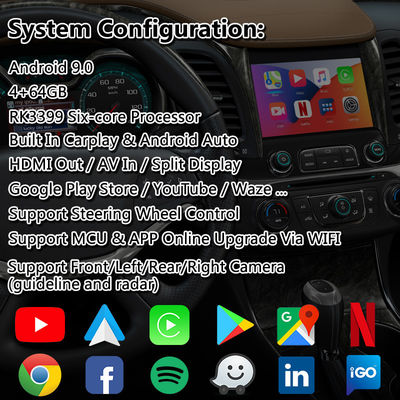 Antarmuka Multimedia Lsailt Android Carplay untuk Sistem Mylink Chevrolet Impala LTZ LT 2014-2020