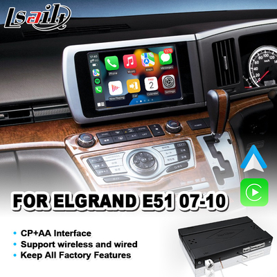 Lsailt Carplay Android Auto Video Interface Untuk Nissan Elgrand E51 Seri 3 2007-2010